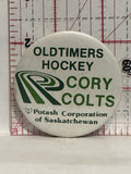 Oldtimers Hockey Cory Colt Potash Corporation Saskatchewan Button Pinback