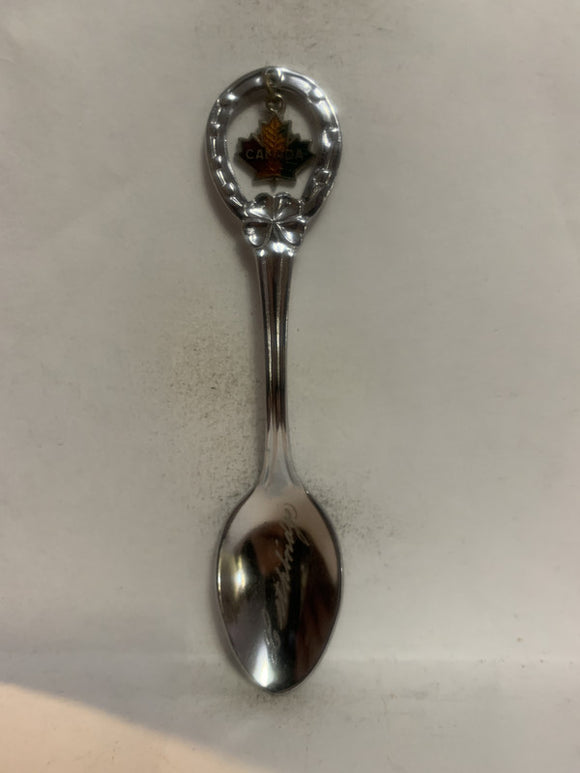 Lethbridge Canada Maple Leaf Alberta Souvenir Spoon