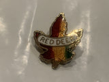 Red Deer Maple Leaf Lapel Hat Pin DI