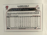 #337 Aaron Nola Philadelphia Phillies 2022 Topps Series Two Baseball Card