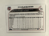 #641 Charlie Barnes Rookie Minnesota Twins 2022 Topps Series Two Baseball Card