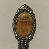 Happy Birthday Flowers collectable Souvenir Spoon PR
