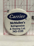 Carrier Mcmullen's Refridgeration & Heating Ltd Button Pinback