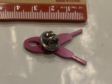 Pink Shoe Lace Ribbon Lapel Hat Pin DI