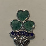 Ireland Green Shamrock Clover collectable Souvenir Spoon PR