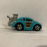 Blue Volkswagon Beetle ©2016 Hot Wheels Diecast Car DA
