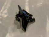 Black Unicorn Lapel Hat Pin DI