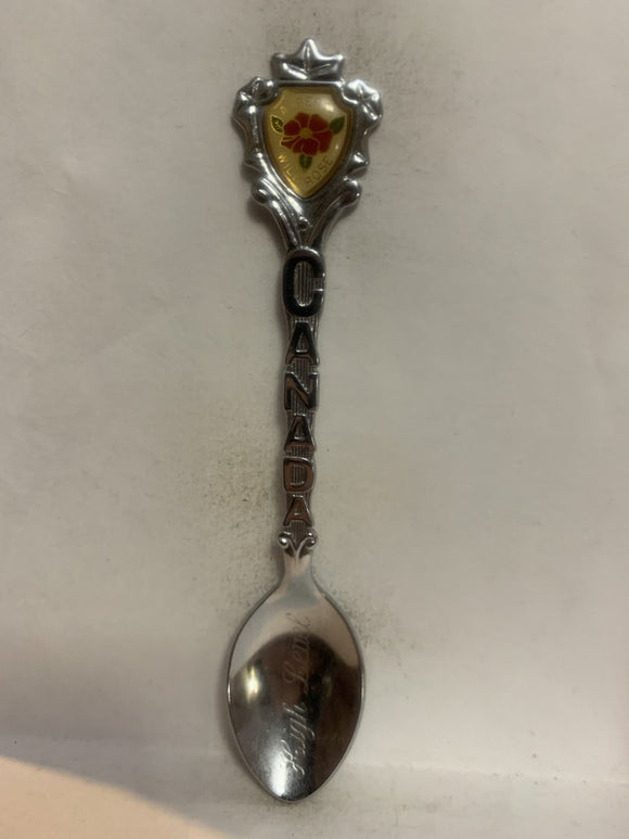 High Level Alberta Wild Rose Souvenir Spoon