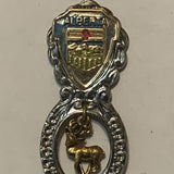 Elkwater Alberta Deer Crest Emblem collectable Souvenir Spoon PR