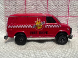 Red Fire Dept Van Unbranded  Diecast Car