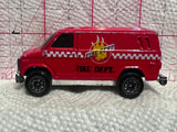 Red Fire Dept Van Unbranded  Diecast Car