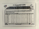 #432 Alejandro Kirk   Toronto Blue Jays 2022 Topps Series Two Baseball Card