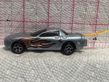 Grey Corvette Flames 2000 Corvette  BKC Irwin Diecast Car