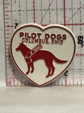 Pilot Dogs Columbus Ohio Heart Button Pinback