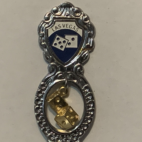 Las Vegas Nevada Dice Casino Games collectable Souvenir Spoon PR