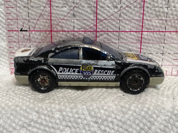 Black Police Rescue 2001 Matchbox Diecast Car