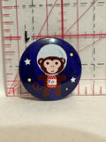 Monkey Astronaut Spacesuit Button Pinback