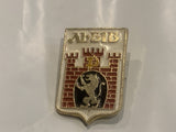 AbBib Soviet Castle Crest Lapel Hat Pin BA