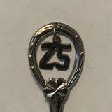 25th Happy Anniversary collectable Souvenir Spoon PS
