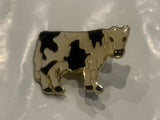 Black & White Dairy Cow Holstein Lapel Hat Pin DJ