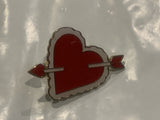 Valentine Heart Arrow Lapel Hat Pin DJ