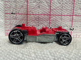 Red Half Car Racer BGD90 FF991 2011 Hot Wheels Diecast Car