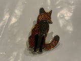 Red Fox Lapel Hat Pin DJ