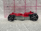 Red Half Car Racer BGD90 FF991 2011 Hot Wheels Diecast Car