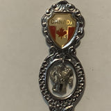 Radium Hot Springs BC Bighorn Sheep Canadian Flag collectable Souvenir Spoon PS