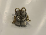 Pair of Angels Lapel Hat Pin BB