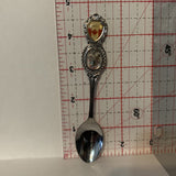 Radium Hot Springs BC Bighorn Sheep Canadian Flag collectable Souvenir Spoon PS