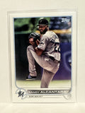 #606 Sandy Alcantara Miami Marlins 2022 Topps Series Two Baseball Card