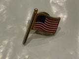 USA American Flagg on a Pole Lapel Hat Pin DJ