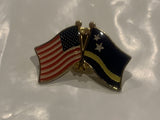 USA Curacao Friendship Flags Lapel Hat Pin DJ