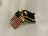 USA Curacao Friendship Flags Lapel Hat Pin BB
