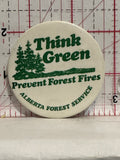 Think Green Alberta Forest Services Button Pinback