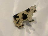 Black & White Holstein Dairy Cow Lapel Hat Pin BB
