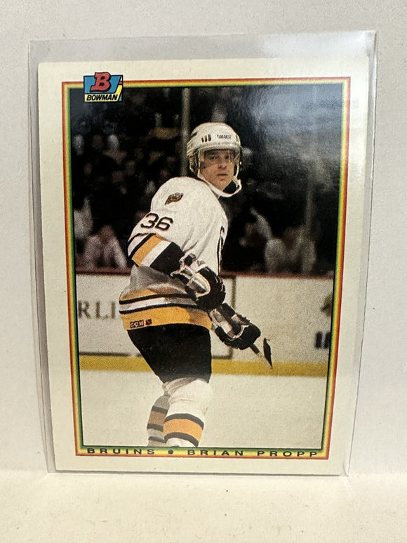#37 Brian Propp Boston Bruins 1990-91 Bowman Hockey Card