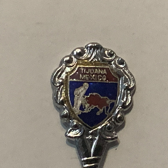 Tijuana Mexico Bull Fighting collectable Souvenir Spoon PS