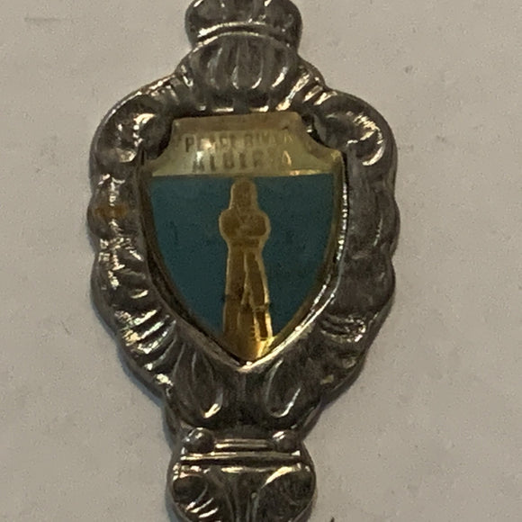 Peace River Albeta Mascot Sylvan Lake collectable Souvenir Spoon PS