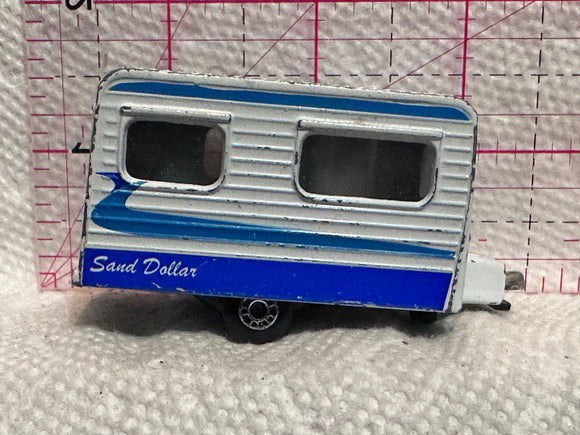 White Sand Dollar Caravan Trailer 1977 Matchbox Diecast Car