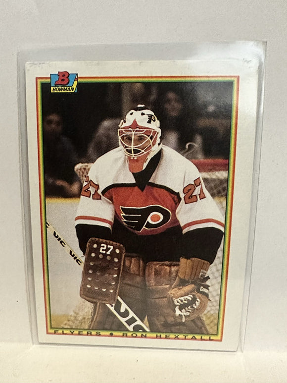#105 Ron Hextall Philadelphia Flyers 1990-91 Bowman Hockey Card