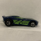 Blue Mcdonalds Stock Racer ©2015 Hot Wheels Diecast Car DB