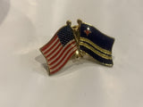 USA Aruba Friendship Flags Lapel Hat Pin BB