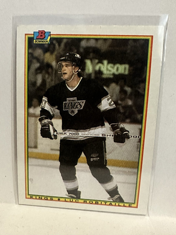#152 Luc Robitaille Los Angeles Kings 1990-91 Bowman Hockey Card