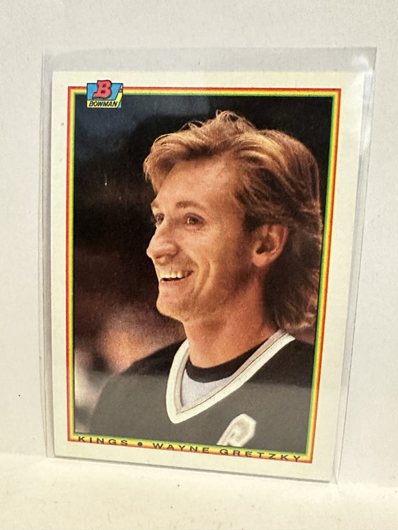 #143 Wayne Gretzky Los Angeles Kings 1990-91 Bowman Hockey Card