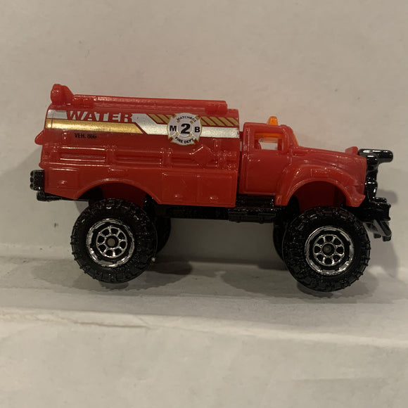 Red Fire Dept Water Flame Smasher ©2012 Matchbox Diecast Car DB