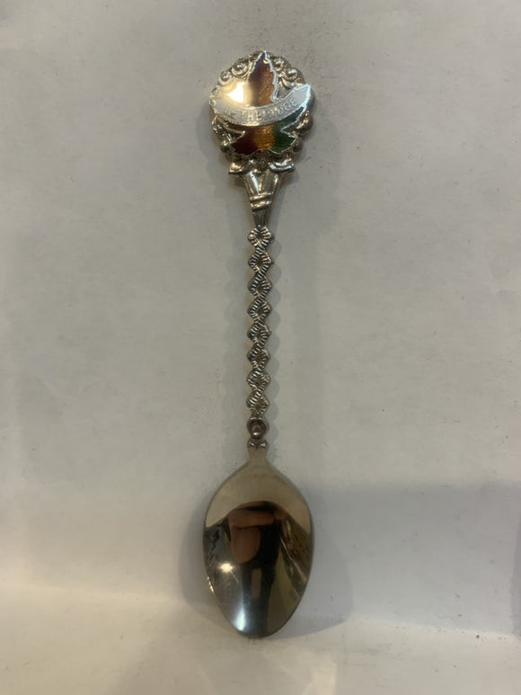 Lethbridge Canada Maple Leaf Alberta Souvenir Spoon