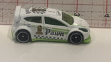White Pawn '12 Ford Fiesta Hot Wheels Toy Diecast Car