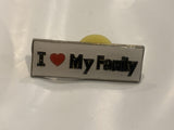 I Love My Family Lapel Hat Pin BB